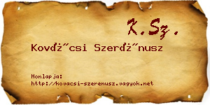 Kovácsi Szerénusz névjegykártya